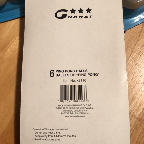 New Guanxi Table Tennis Balls/Ping Pong Balls 6 in pack (5 packs) = 30 balls - Picture 5 of 5